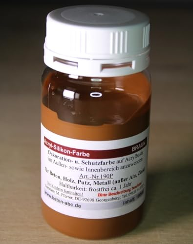 Betonfarbe Braun - Acryl-Silikon 100ml Tester für innen und außen