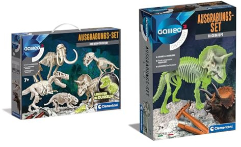 Clementoni 59258 Galileo Discovery – Ausgrabungs-Set Dino Mega-Collection & 59273 Galileo Discovery – Ausgrabungs-Set