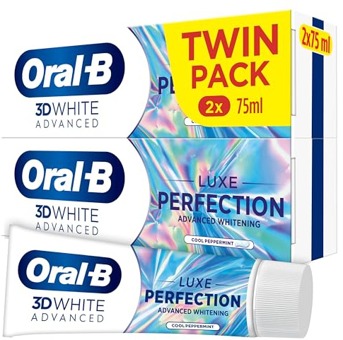 Oral-B 3D White Advanced Luxe Perfection Toothpaste 2 x 75ml Twin Pack
