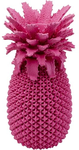 Kare Design Vase Ananas, Pink, Handbemalt, Vase Groß, Dekorationsvase, Tischvase, Blumenvase fürs Wohnzimer, für Regale, Exotisch, Accessoire, 30x15x15 cm (H/B/T)