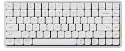 LOFREE Flow84 Clavier mécanique à Profil Bas 75% Rechargeable, Clavier sans Fil avec Bluetooth et Connexion Filaire pour Windows, Mac OS/Ghost Linear Switches, Argent Disposition US (QWERTY)