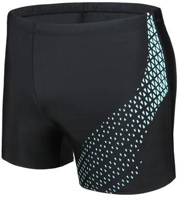 AMZSPORT Herr badshorts badshorts pool med dragsko, Svart-shards, XXL