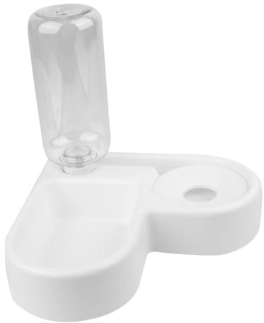 Toddmomy Automatic Water Dispenser Plastic Double Bowls Corner Shape Pet Feeder Bowl for Dogs and Cats for Kitchen Use