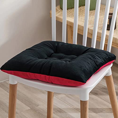 Cuscino per sedia da pranzo in memory foam con clip per sedie da cucina, colore: nero