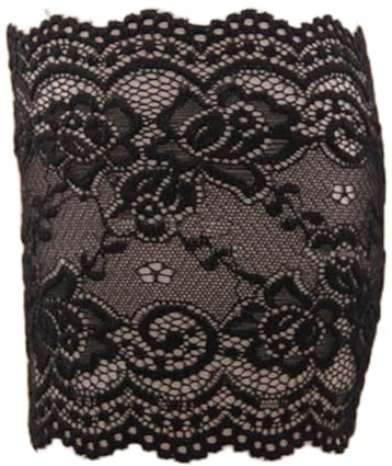 AMateschitz 2 Paare Beinstulpen Stiefelüberzüge Damen Kurz Spitze Bein Stulpen Stiefelabdeckung mit Lace Blumenmuster Dekorative Beinwärmer Modische Elegante Stulpen Für Stiefel Schwarz#3 15cm Breite