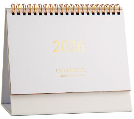 Calendario De Sobremesa 2025-2026 – Calendario De Julio De 2025 a Diciembre De 2026, 18 Meses, Año Escolar, Calendario Mensual Flip Con Planificador Mensual, Ideal Para Oficina Y Hogar