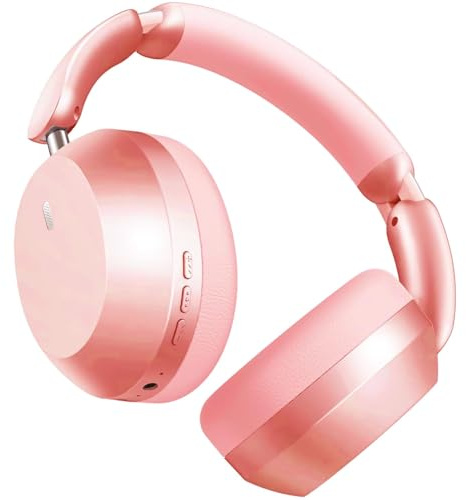 Wentronic Y04 Wireless Over-Ear Headphones with ANC & Hi-Res Sound, 48H Battery, Bluetooth 5.3, Foldable Comfort – Ideal for Work, Travel & Home (Red)