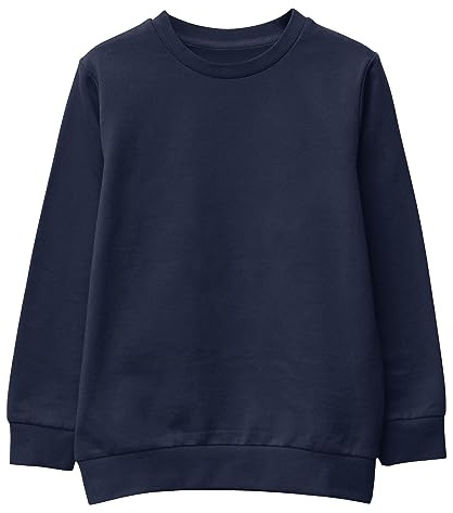 L S U Unisex SweatShirt Boys Girls Fleece Jumper Classic Crew Neck Long Sleeve School Uniform Sweater NVY 7-8 Navy