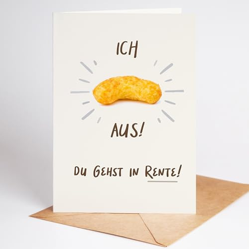 Lovely Cards - Ich FLIP aus Du gehest in Rente – DIN A6 Grußkarte zum Abschied für Kollegen, Kolleginnen, Freunde – Karte Ruhestand, Jobwechsel, Abschied Mann & Frau – Glückwunschkarte mit Umschlag