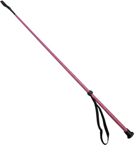 KetoBarrow Horse Riding Crop Equestrian Crop Nylon 65cm with Wrist Strap - Pink
