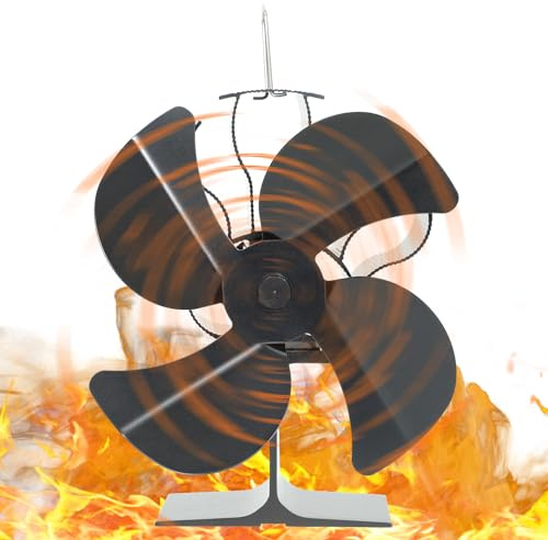 Ventilador de estufa de leña, ventilador de estufa de pellets para el | hogar, alimentado por calor silencioso