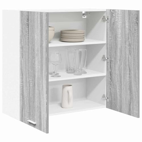 vidaXL Mueble Colgante con Almacenamiento Gris Sonoma 80 x 31 x 80 cm, Armario de Cocina Moderno, diseño Rectangular, Gran Espacio, Materiales Resistentes, Estilo contemporáneo, soluciones de hogar