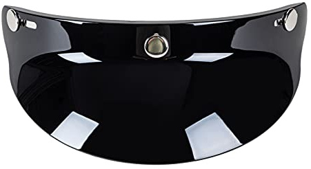 ACOGEDO Visera con 3 Botones a Presión Visera Abatible hacia Arriba contra el Viento para Casco de Motocicleta de Cara Abierta Requisitos Antivaho y Antirrayas Flip Premium 1 y Tratamiento Cumple