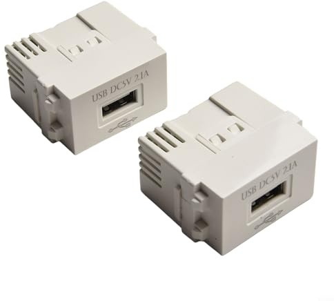 Caswynlife Módulo USB para toma de corriente eléctrica de 220 V, adaptador de carga rápida de 5 V 2.1 A con interruptor, compatible con teléfonos móviles y dispositivos USB, para uso doméstico y hotel