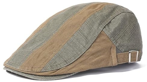 Konstnärlig retrosömnads-skärmkeps - Unisex bomullsbaskerhatt for män och kvinnor(Army Green)