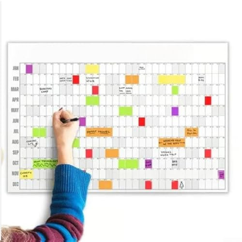 2026 Grand Calendrier Mural Effaçable à Sec A## Offrant Une Vue D'ensemble Annuelle Et Une Organisation Par Code Couleur Pour Une Planification Efficace (Kaki)