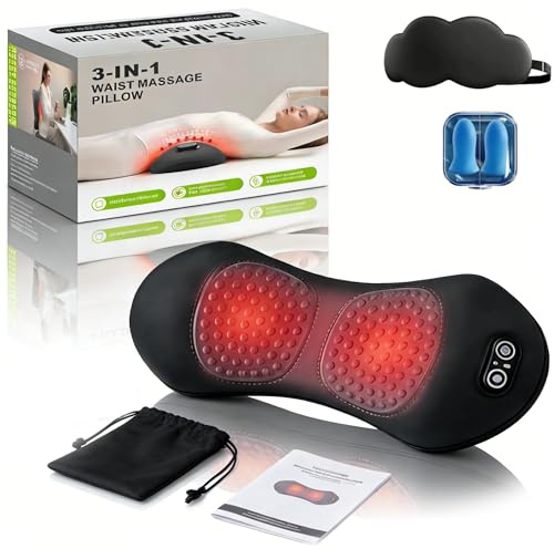 2026 Appareil De Massage Triple Thérapie, Traction Et Vibration 3 En 1, Appareil Massage Dos Ergonomique, Il Épouse La Taille Et Détend Le Dos, Dites Adieu Aux Raideurs Matinales (Noir)
