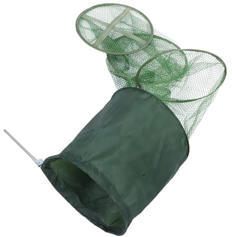 NIYANGLE Cesta de Pesca Plegable Malla Protectora Resistente Red de Pesca Clavija de Tierra 30x145 Cm para Localización y Captura de Peces Herramienta Portátil Estilo Estilo Aleatorio