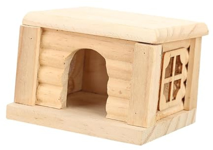 CLSSLVVBN Hamsterhaus Käfigzubehör mit Fenster für Kleintiere wie Zwergmäuse, Rennmäuse, Kaninchen und andere Kleintiere. Zum Knabbern, Spielen und Ausruhen geeignet. Langlebig. Hamsterhaus mit Loch,