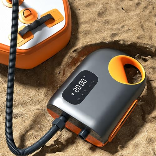 Bomba Eléctrica Sup Batería Recargable, 20PSI Inflador Eléctrico para Tablas de Paddle surf. Inflado Desinflado inteligente en Dos Etapas hinchador Kayak Power Bank Carpa Barcos Colchoneta Tienda wing