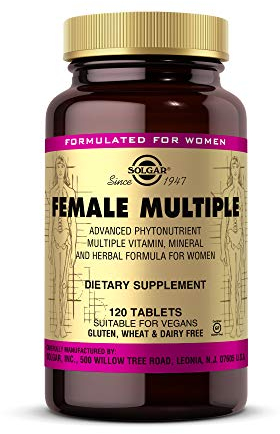 Solgar Female Multiple Tablets - Pack of 120 - To Support Healthy Blood Production and Fight Stress - With Vitamin B12, C, E, Iron and Zinc - Vegan