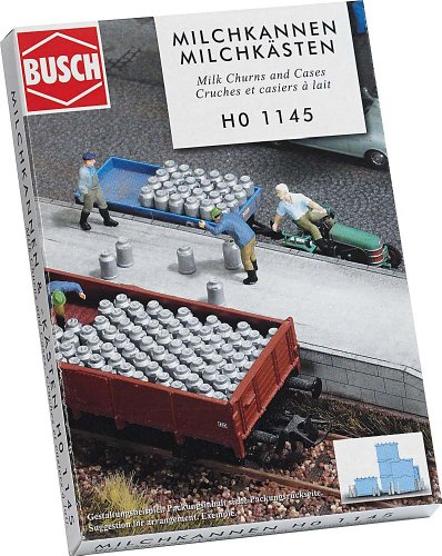 BUSCH 1145 - Milchkannen und Milchkästen