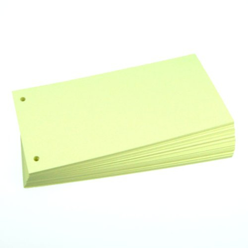 Office Line Trennstreifen, gelb, 190 g, 2-fach gelocht, Format: 23,0 x 11,0 cm, 100 Stück, Art.Nr.: 770222