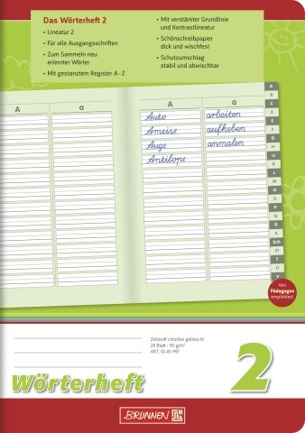 10X BRUNNEN Wörterheft A5 Lin2 28Bl