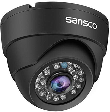 SANSCO 2MP HD CCTV Security Dome Camera, AHD 1920x1080p Pixels IP66 Weatherproof and Vandalproof, Add-on Wired Cam for DVR Video Surveillance System (Non-WiFi)