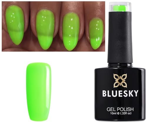 Bluesky Neon Lime Green Nail Gel Polish NEON 20 UV LED Soak Off 10ml