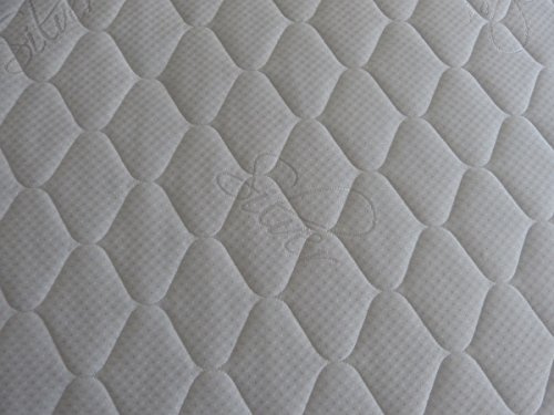 Matratzenbezug versteppt. Matratzenschoner mit Reißverschluss alle Größen 80 bis 200 cm. breit (weiß, 90 x 200 x 7 cm)