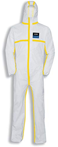 Uvex Tuta monouso 3B chem light di protezione chimica bianca/gialla taglia, S
