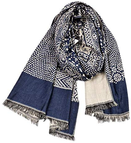MEISHINE 190 * 90cm Herbst Winter Herren Baumwolle Gemischt Schal Mode Drucken Schal Herren Halstuch Basic Scarf