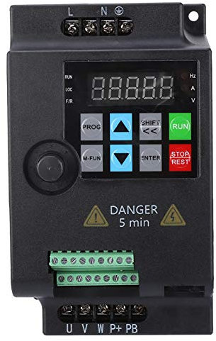 Vfd Inverter Convertisseur de Fréquence, 0,75/1,5/2,2 KW, 220 V, 380 V, 1Ph/3P, Transformateur Vfd Vitesse Contrôlée, Variateur de Fréquence Inverter Professionnel (220 Vac 2,2 KW)
