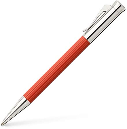 Graf von Faber-Castell 141586 - Kugelschreiber Tamitio India Red, Schreibfarbe schwaz, 0,5 mm Mine