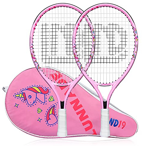 LUNNADE Tennisschläger für Kinder Junior, 19/21/23/25 Zoll Jugend Tennisschläger mit Hülle, geeignet für Anfänger Jungen und Mädchen Alter 3-12