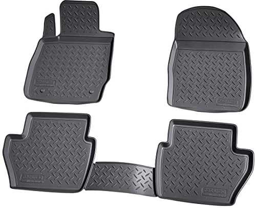 Recambo 3D Gummi Fußmatten kompatibel für Ford Fiesta VI | 2008-2017 | Typ JA8 | Auto Gummimatten | Passgenau | mit Rand | schwarz