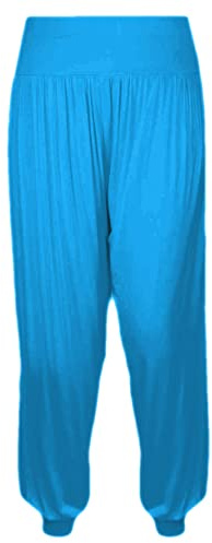 Pantaloni Harem per Ragazze Pantaloni Ali Baba Larghi Casual Larghi Danza Sportiva Leggings Elastici Yoga Bambini Neon Svasato Vestito Operato Bambini Comodi A Vita Alta Rilassat Turchese 9-10 anni