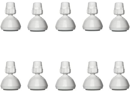 Siroflex 2760/10 Soffione Doccia Fisso 10 Pezzi Made In Italy | Doccia Soffione In Plastica Durevole | Soffione Per Doccia Bianco Economico | Universale Impianti Sportivi E Balneari