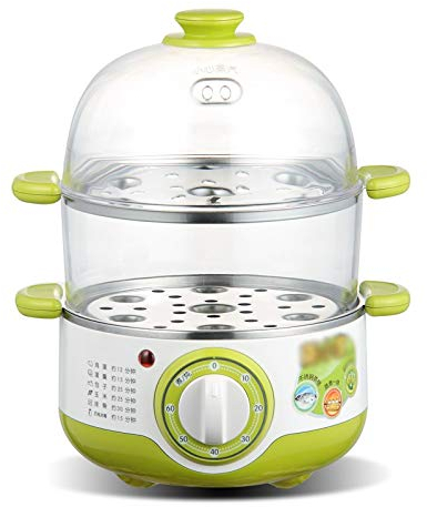 REJOON Multifunctional Electric Egg Boiler Cooker Steamer Mini Stainless Steel Double Electric Steamer