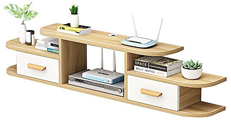Uvency Schwebender Tv-Ständer,Abgerundete Ecken Wandhängender Fernsehschrank,Hängender Wandschrank Set-Top-Box-Rack Für Wohnzimmer Schlafzimmer/A / 140Cm/a/140Cm