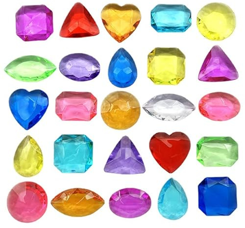 ZYNERY 150 Stück Diamanten für Kinder, Acryl Edelsteine für Kinder Edelstein Spielzeug Set, Bunte Diamant, Deko-Diamanten für Kindergeburtstag Hochzeiten und Piraten-Schatzsuche