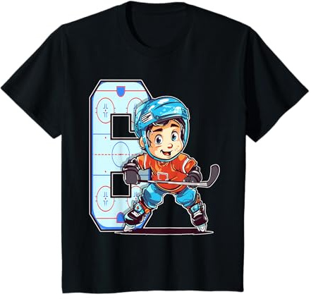 Compleanno Hockey su ghiaccio - 6 anni bambino - 6° compleanno Maglietta
