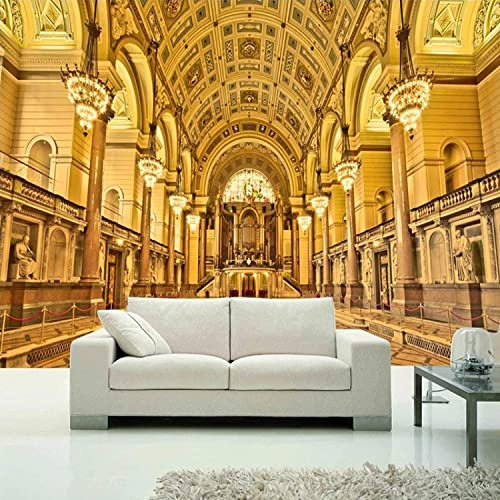 Fotomurale Carta Da Parati Murale Poster Arte Murale Adesivo Decorazione Murale 3D Palazzo D'Oro - Quadri Autoadesivi Per Soggiorno, Camera Da Letto, Ufficio, Corr 400 (larghezza) x 280 (altezza) cm