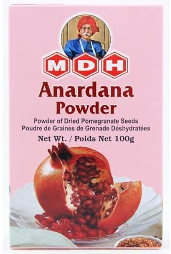 MDH Various Seasoning Masala Powder - Spices Mix Curry Masala Recipe Mixes Casserole Seasoning Herbs - Aromatic & Enhances the flavor of the meal (Anardana Powder (100g), Pack of 1)