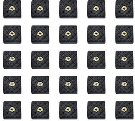 20Pcs Square Rubber Feet Rubber Furniture Pads Anti Skid Furniture Hardwood Floors Protectors for Table Desk Chair and Sofa Leg Furniture Cups to Protect