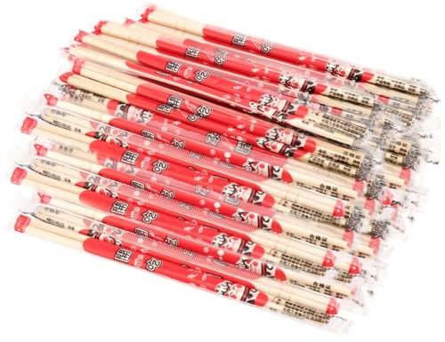 PINGEUI 800 Pairs 7.6 Inch Bamboo Chopsticks Disposable, Individually Packaged Disposable Chopsticks Round, Solid Chopstick Bulk Can Be Used for Noodles, Sushi, Dumplings and Other Foods