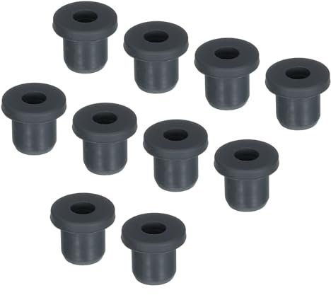 sourcing map 30Pcs T Type Rubber Grommet Mount Dia 9mm (12x5x10mm) Seal Protection Flexible Hole Plugs for Cable Pipe Black