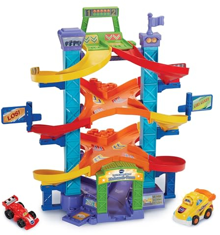VTech Baby TUT TUT Baby Flitzer - Zickzack-Turm – Interaktives Spielset mit Rennwagen, Musik, spannenden Sätzen und Geräuschen – Für Kinder von 1-5 Jahren