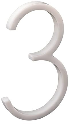 nanlyiau número de casa números casa exterior blanco adhesivo 5in numeros casa exterior modernos 3d Número de buzón numeros casa exterior Producción de acrílico(blanco 3)